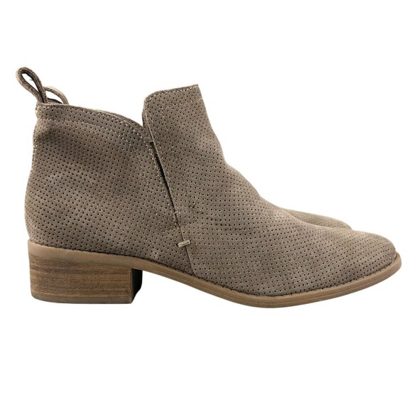 Dolce Vita Shoes - Dolce Vita Women's Size 8 Tivon Taupe Brown Suede Block Heel Ankle Booties Boots
